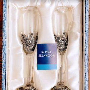 Royal Selangor Champagne Flute Pair - Brand NEW